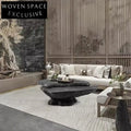 Modern Fiberglass Black Sofa Side Table for Living Room, Apartment Coffee Table