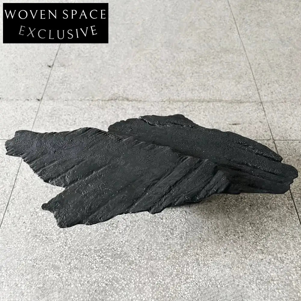 Modern Fiberglass Black Sofa Side Table for Living Room, Apartment Coffee Table