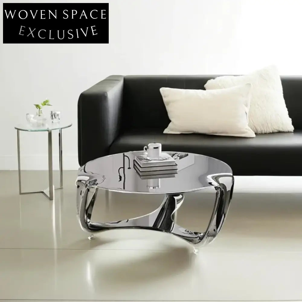 Modern Fiberglass Irregular Hollow Design Contemporary Living Room Coffee Table