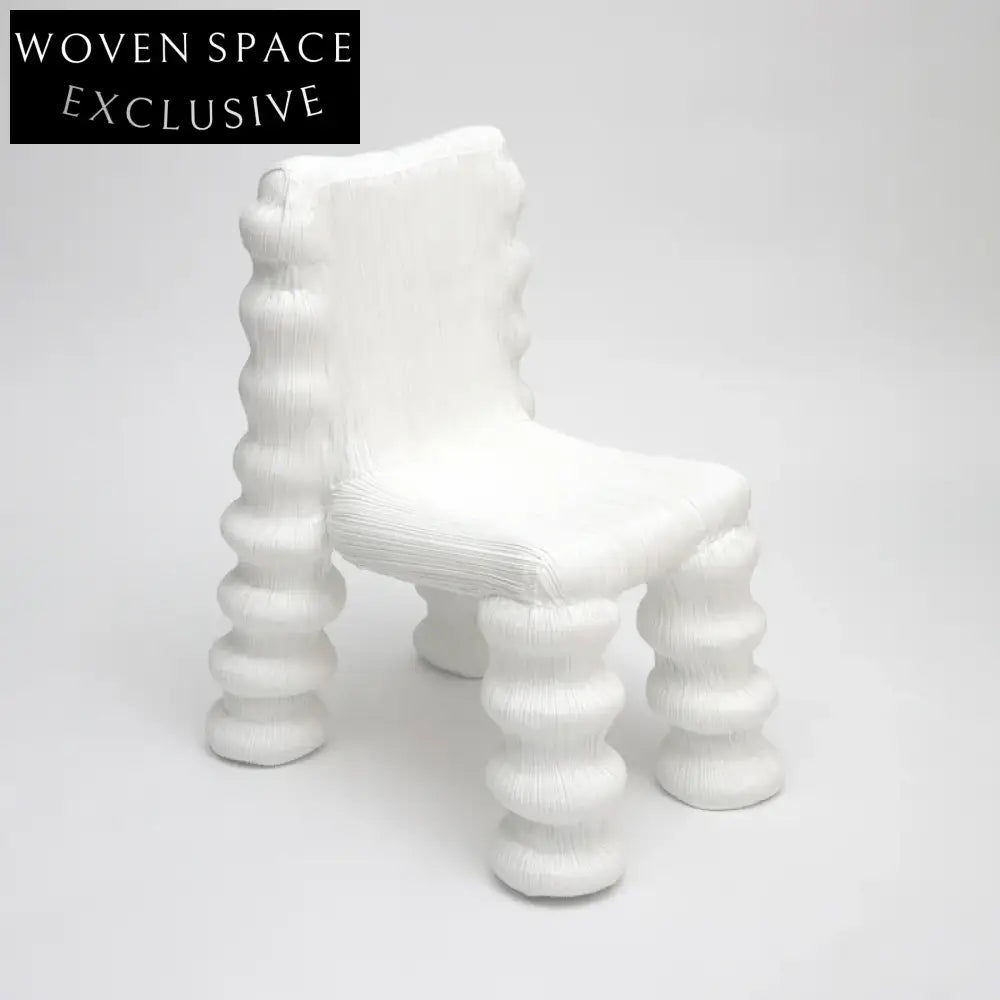 Modern Fiberglass Pleated Design Leisure Chair with Stool Furniture