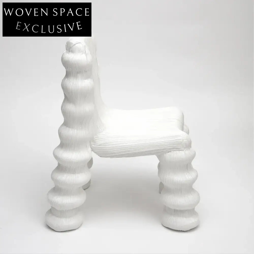 Modern Fiberglass Pleated Design Leisure Chair with Stool Furniture
