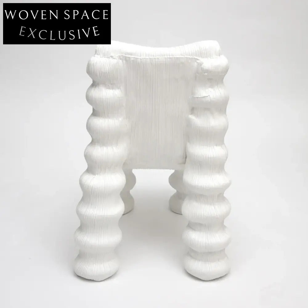 Modern Fiberglass Pleated Design Leisure Chair with Stool Furniture