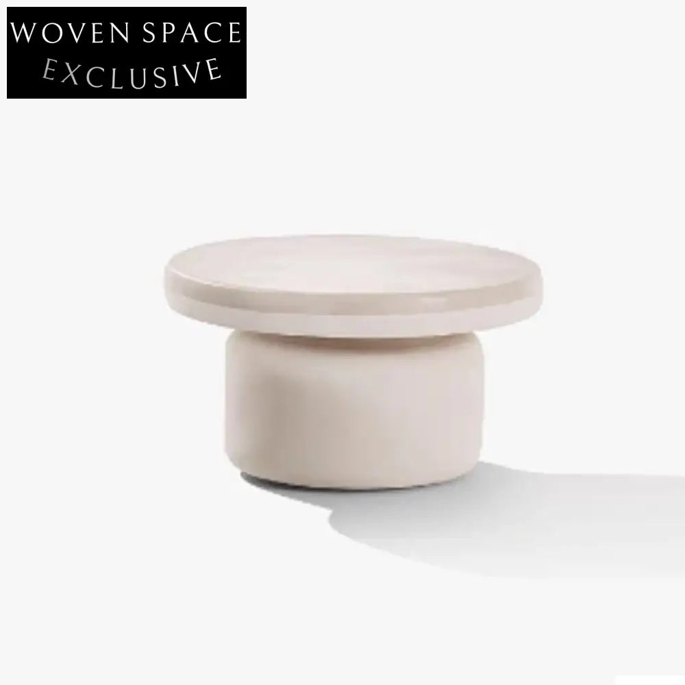 Modern Fiberglass Round Nesting Coffee Tables Set Mushroom Shape Design