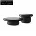 Modern Fiberglass Round Nesting Coffee Tables Set Mushroom Shape Design