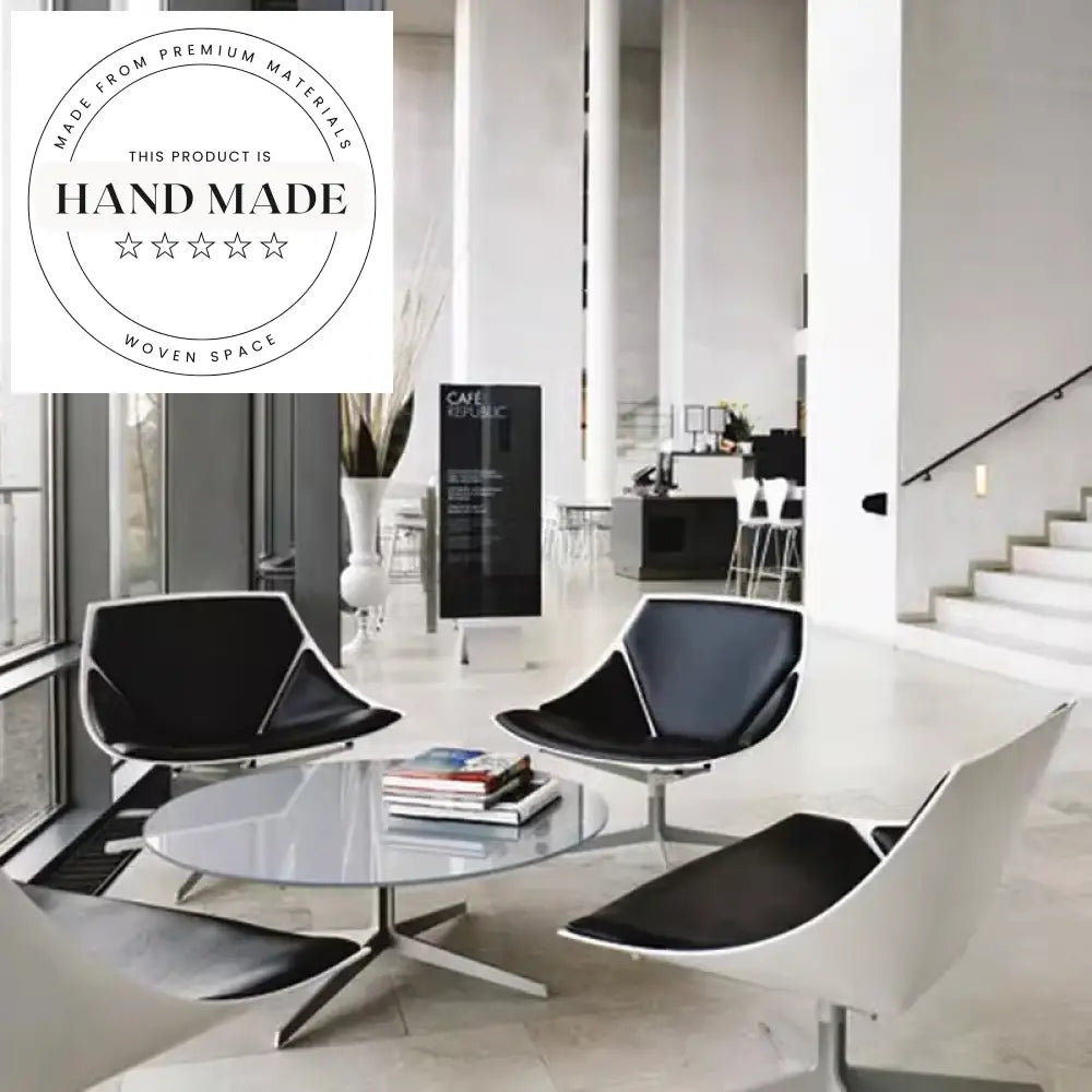 Modern Fiberglass Swivel Lounge Chair for Living Rooms and Hotel Lobbies