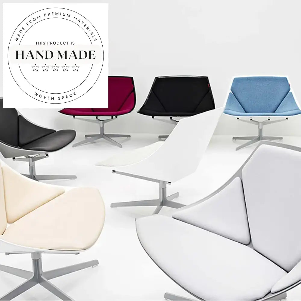 Modern Fiberglass Swivel Lounge Chair for Living Rooms and Hotel Lobbies