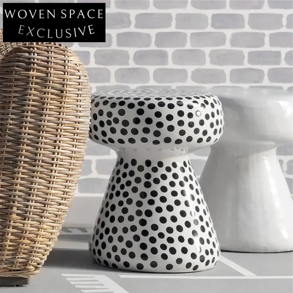 Modern Fiberglass Waterproof Round Stool Outdoor Indoor Side Table