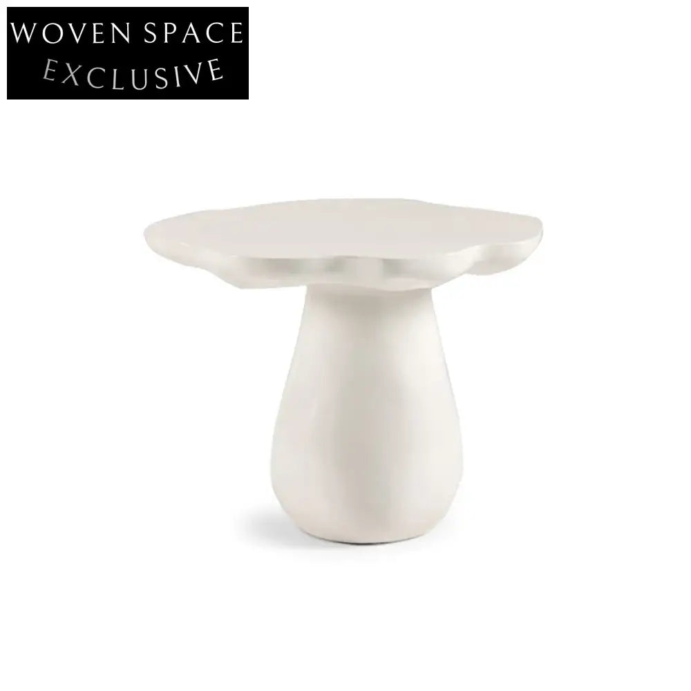 Modern Fiberglass Waved Round Side Table - Versatile Coffee & Nightstand