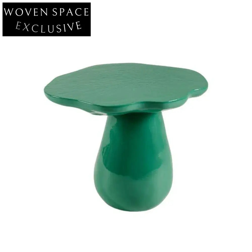 Modern Fiberglass Waved Round Side Table - Versatile Coffee & Nightstand