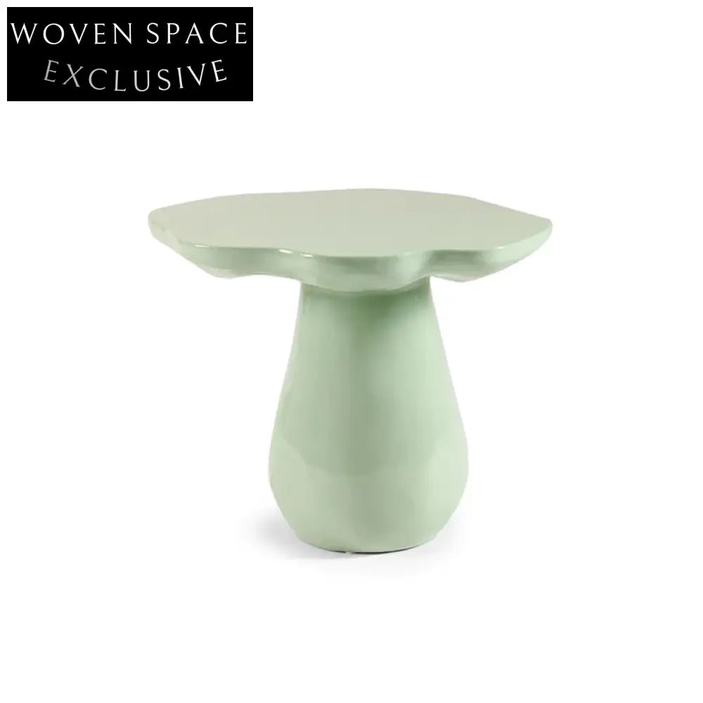 Modern Fiberglass Waved Round Side Table - Versatile Coffee & Nightstand