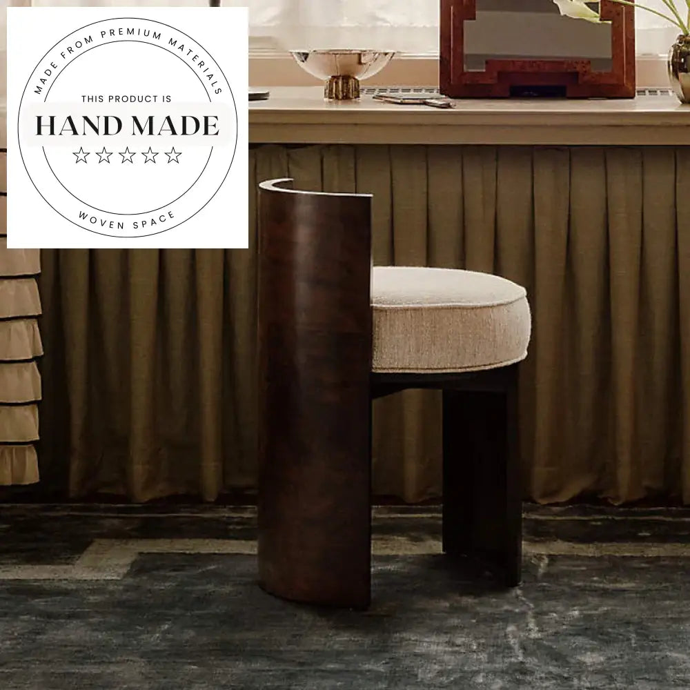 Modern Flax Fabric Wooden Dining Chair for Home, Hotel, Restaurant, Office