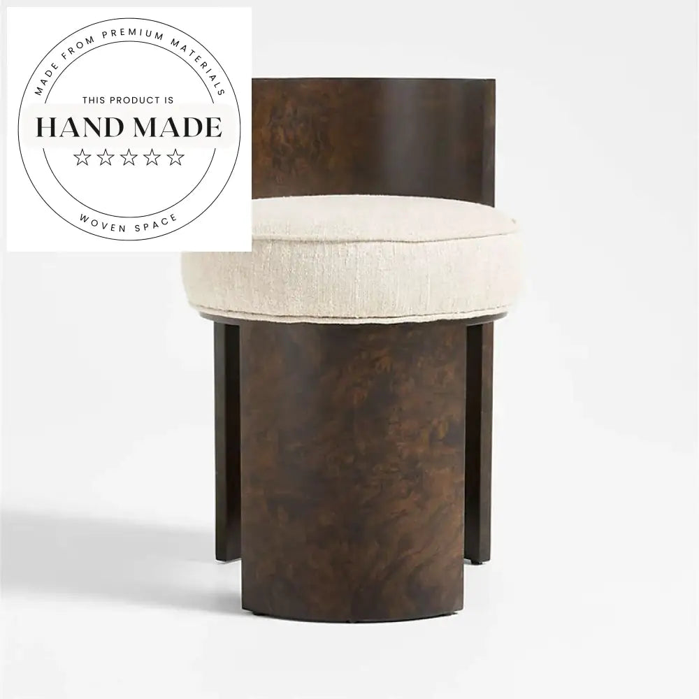 Modern Flax Fabric Wooden Dining Chair for Home, Hotel, Restaurant, Office