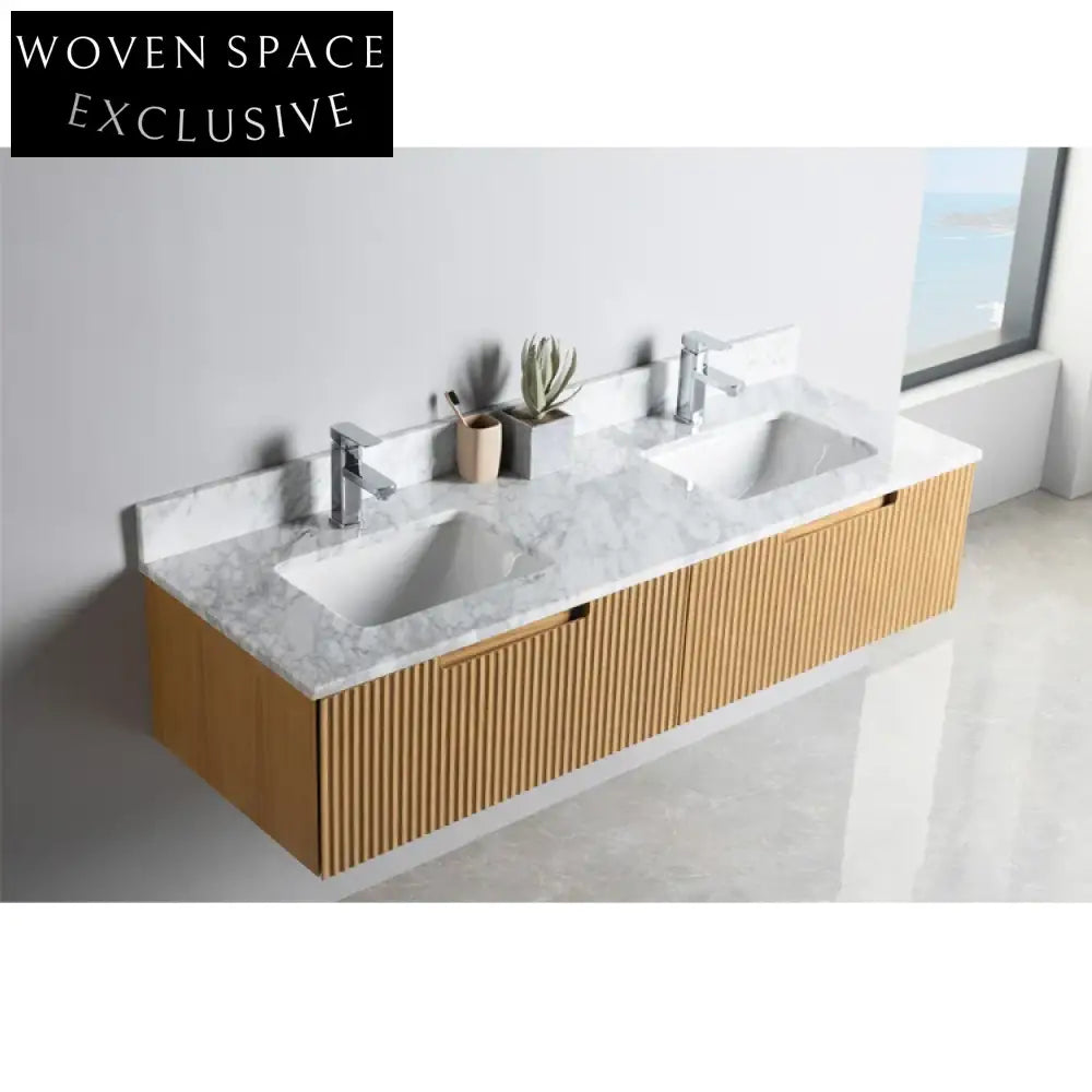 Modern Floating Double Sink Bathroom Vanity with Soft-Close Storage, Sleek Design