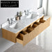 Modern Floating Double Sink Bathroom Vanity with Soft-Close Storage, Sleek Design