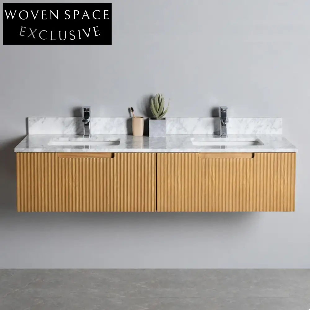 Modern Floating Double Sink Bathroom Vanity with Soft-Close Storage, Sleek Design