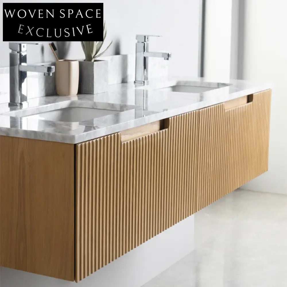 Modern Floating Double Sink Bathroom Vanity with Soft-Close Storage, Sleek Design