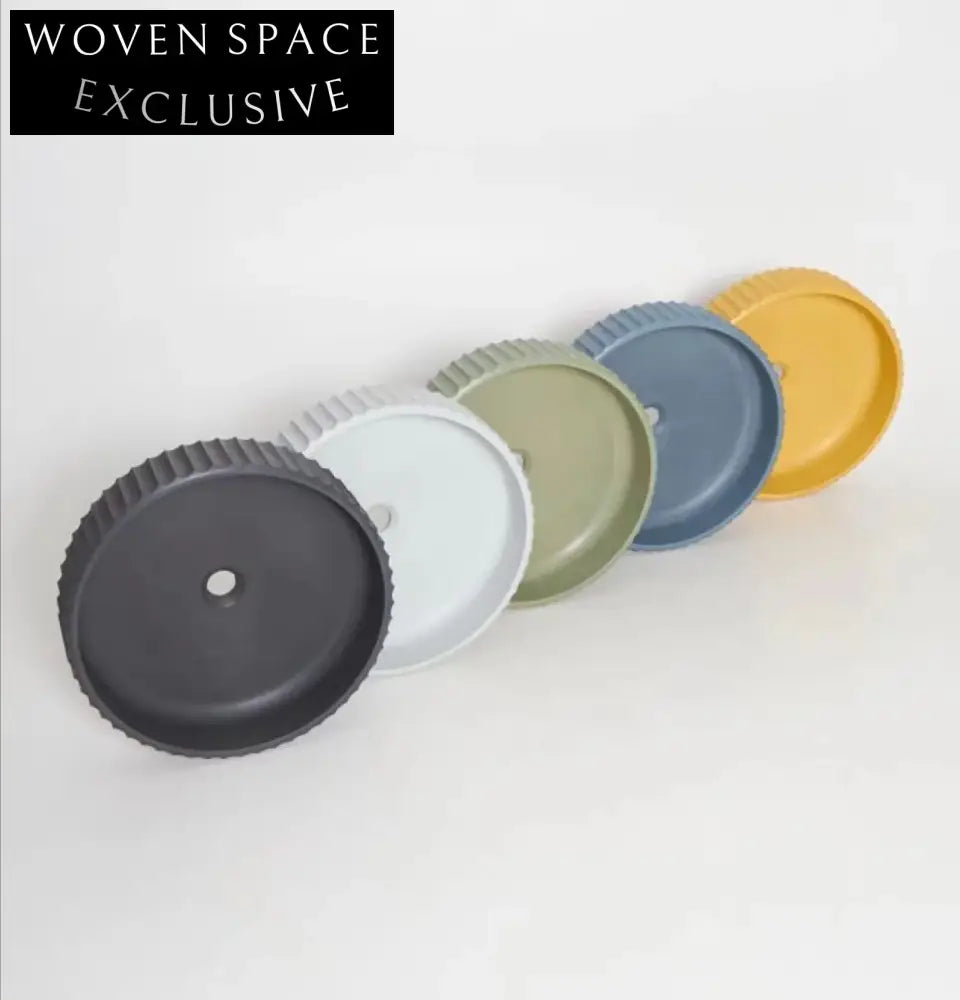 Modern Fluted Countertop Artificial Stone Bathroom Basin - Round Vessel Sink