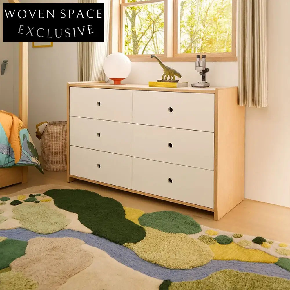 Modern Forest-Themed Irregular Polyester Kids Bedroom Living Room Area Rug