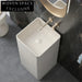 Modern Freestanding Artificial Stone Pedestal Bathroom Sink - Easy Clean Design