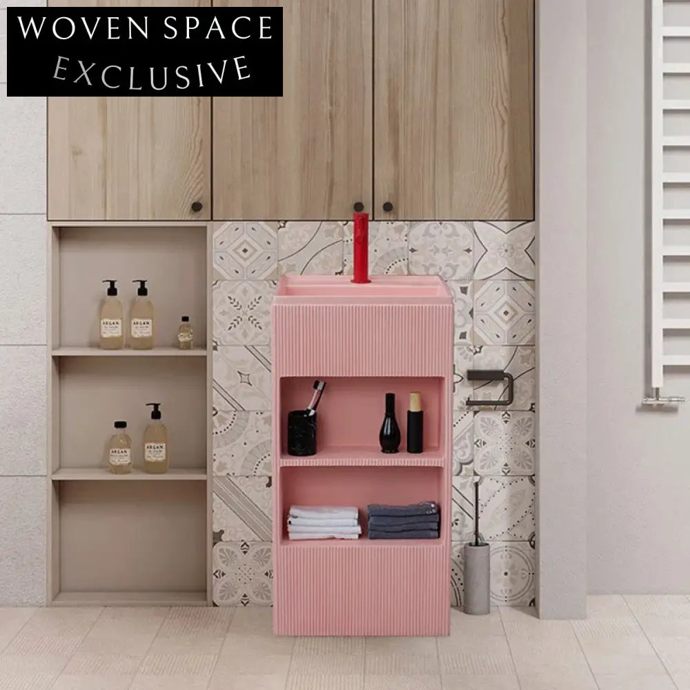 Modern Freestanding Artificial Stone Pedestal Wash Basin for Contemporary Bathrooms