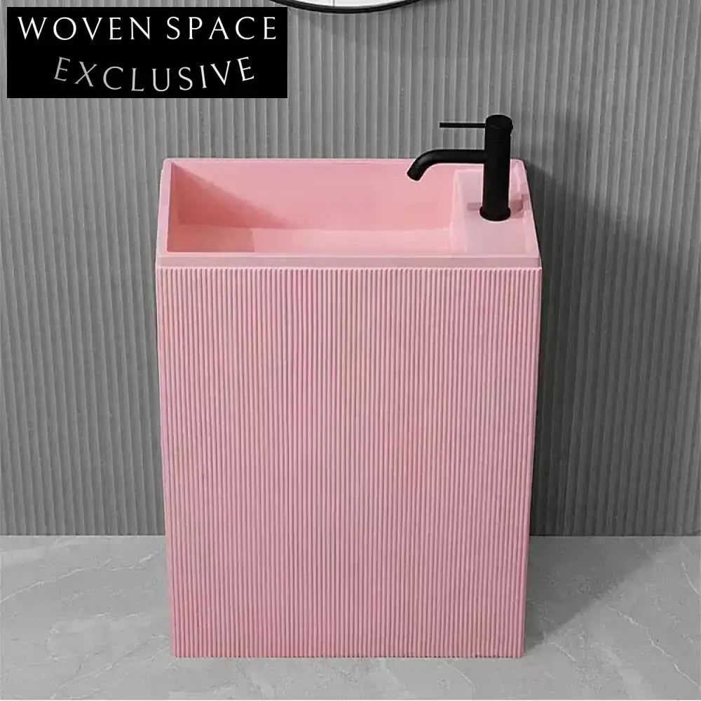 Modern Freestanding Ceramic Bathroom Basin with Elegant One Hole Pedestal Sink