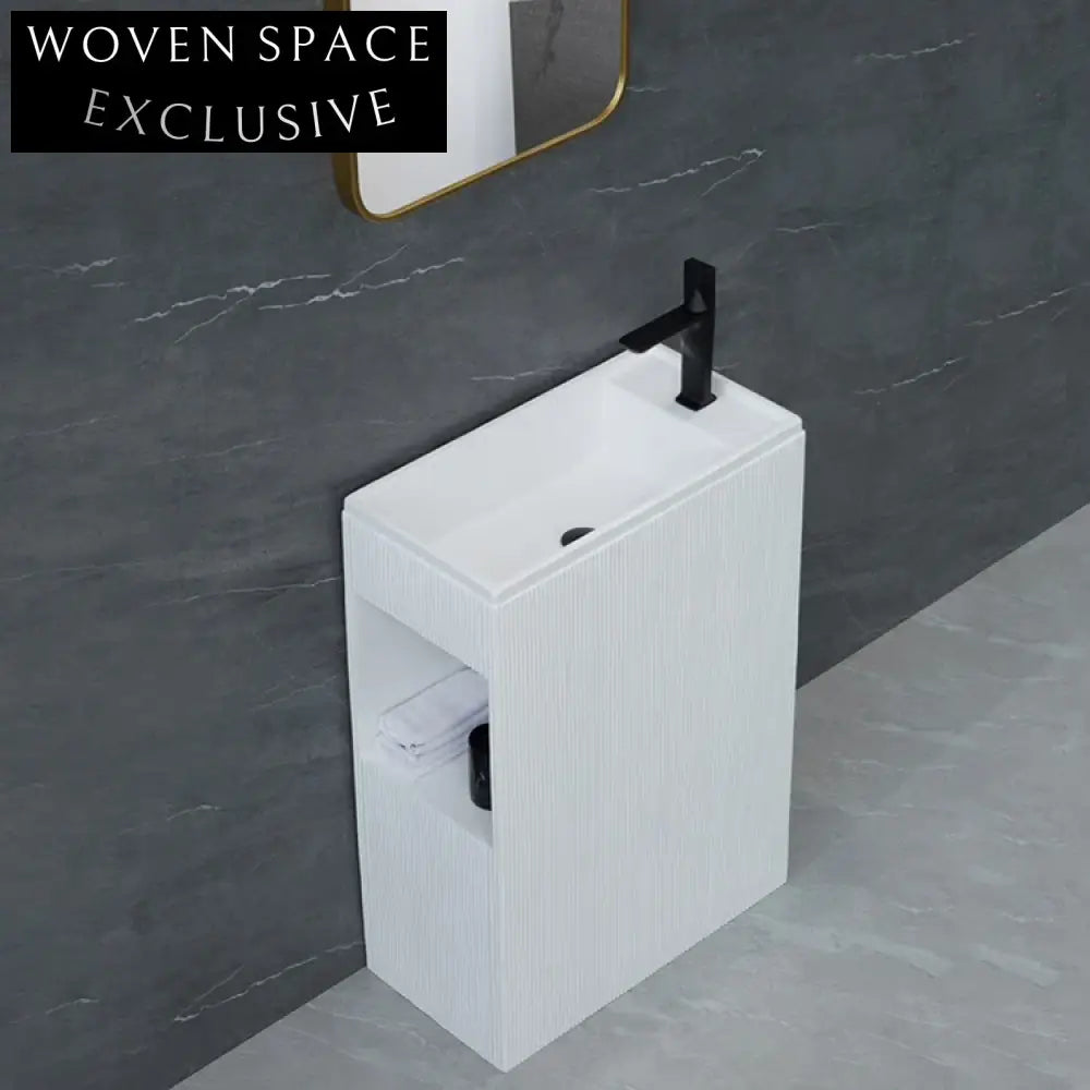 Modern Freestanding Ceramic Bathroom Basin with Elegant One Hole Pedestal Sink