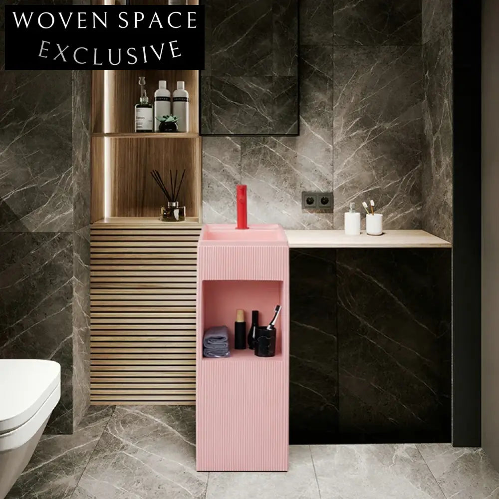 Modern Freestanding Ceramic Bathroom Basin with Elegant One Hole Pedestal Sink