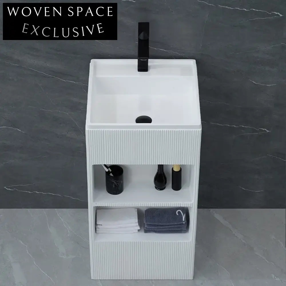 Modern Freestanding Ceramic Pedestal Wash Basin for Luxury Bathrooms
