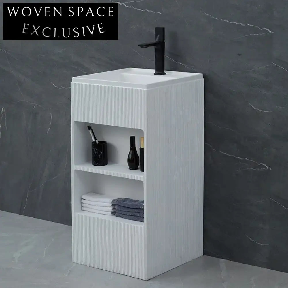 Modern Freestanding Ceramic Pedestal Wash Basin for Luxury Bathrooms