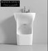 Modern Freestanding Ceramic Wudu Foot Washing Pedestal Sink for Bathrooms
