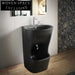 Modern Freestanding Ceramic Wudu Foot Washing Pedestal Sink for Bathrooms