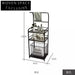 Modern Freestanding Gold Towel Rack with Marble Base and Laundry Basket