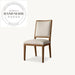 Modern French Classic Square Cloth Upholstered Dining Room Side Chair