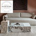Modern French Design Natural Stone Marble Small Bedroom Bedside Table