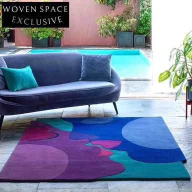 Modern French Light Luxury Handmade Polyester Area Rug for Living Room