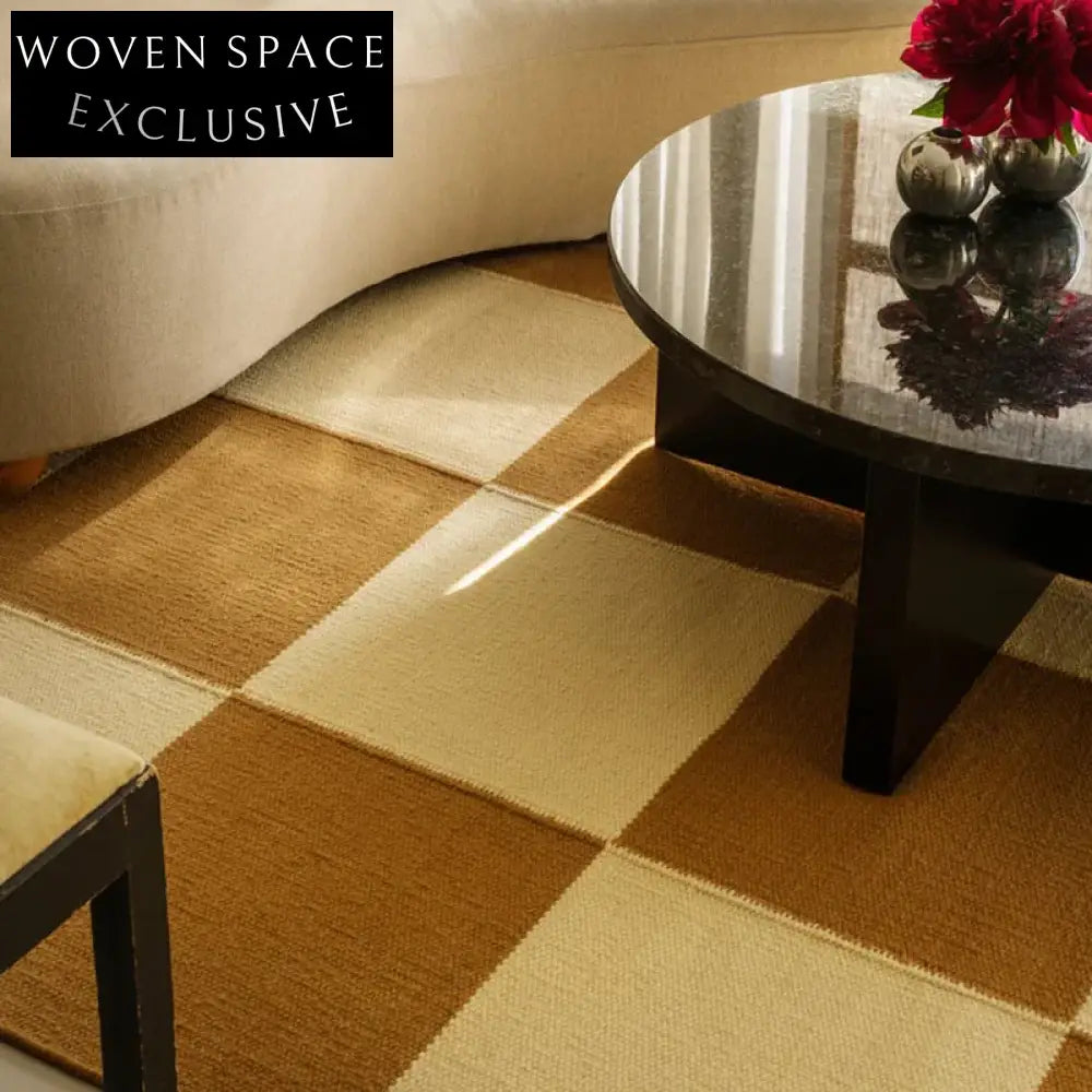 Modern French Plaid Cream Area Rug for Living Room, Bedroom, Sofa, Bedside