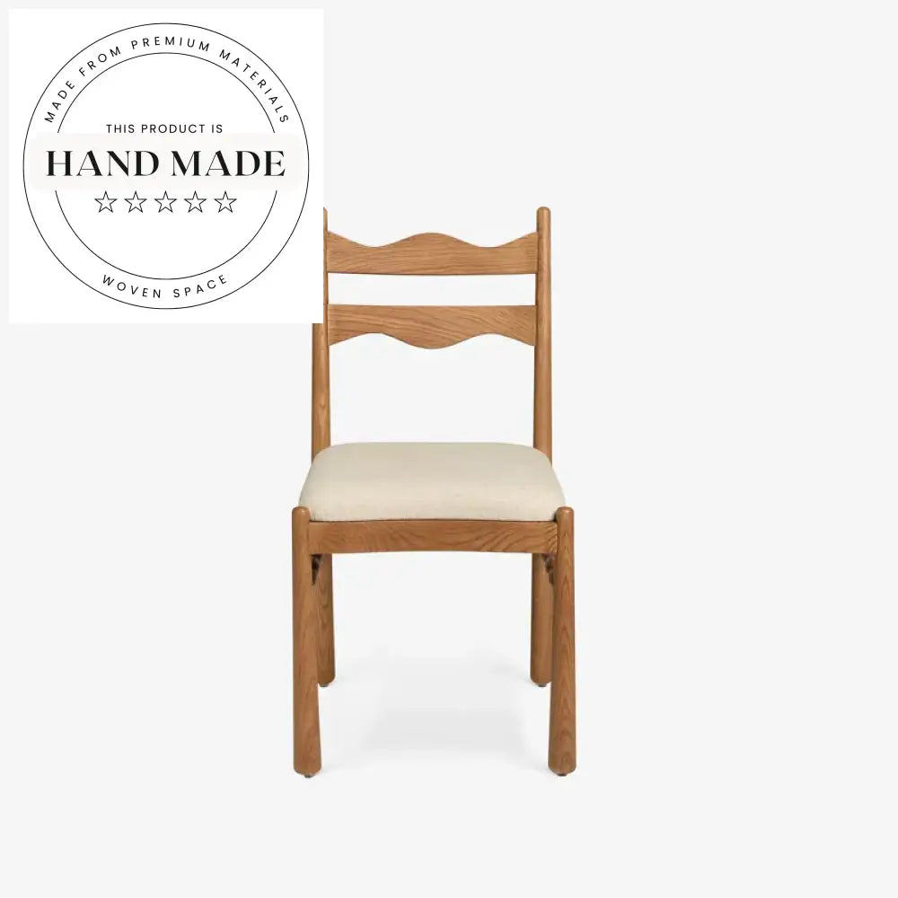 Modern French Vintage Oak Wood High Back Restaurant Dining Chair