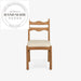 Modern French Vintage Oak Wood High Back Restaurant Dining Chair