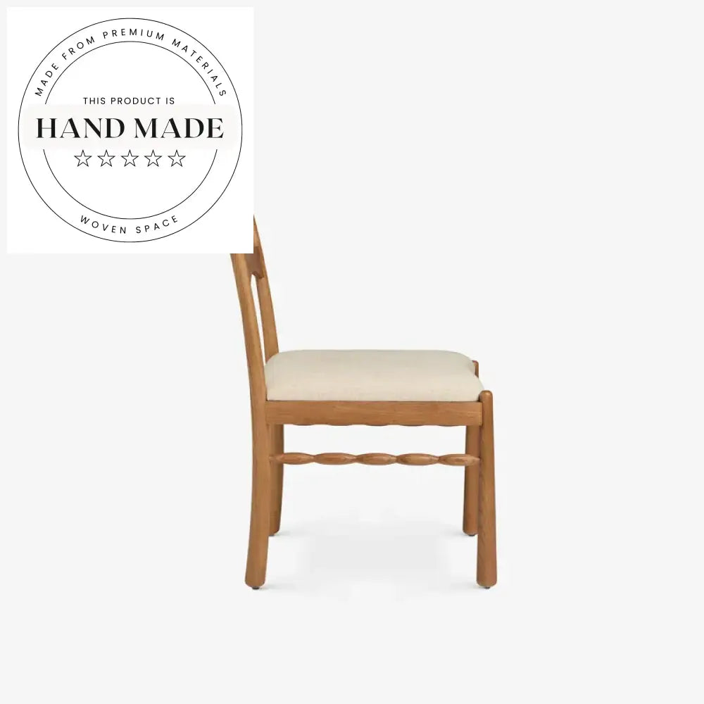 Modern French Vintage Oak Wood High Back Restaurant Dining Chair