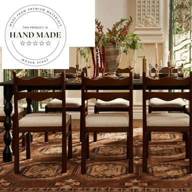 Modern French Vintage Oak Wood High Back Restaurant Dining Chair