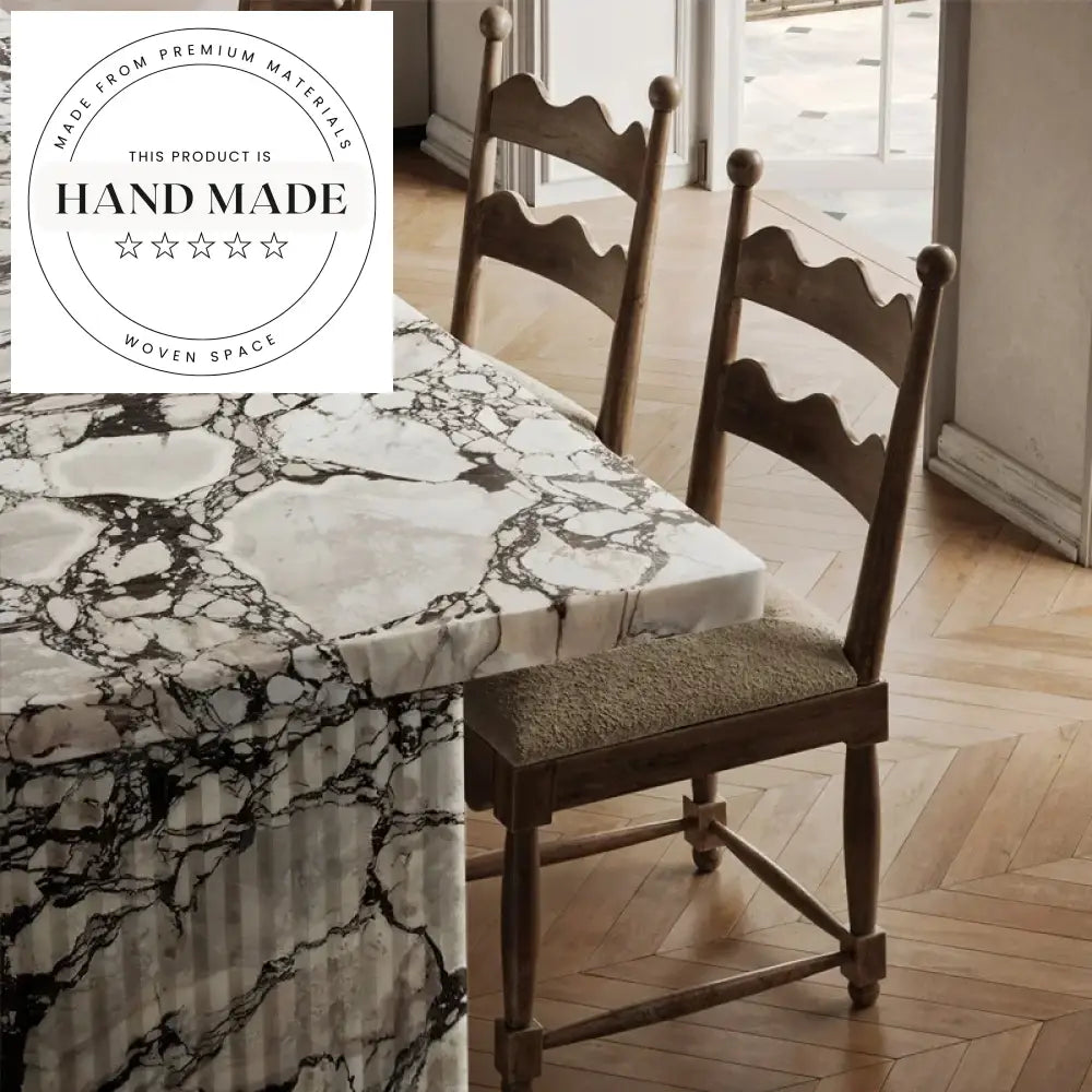 Modern French Vintage Solid Oak Wood High Backrest Dining Chair