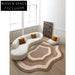 Modern French Vintage Striped Irregular Cream Hand-Tufted Area Rug