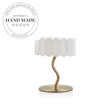 Modern French White Wooden Nightstand with Mirrored Drawer Bedside Table