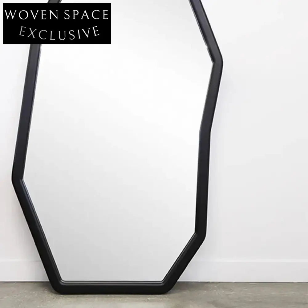 Modern Full Length Standing Mirror, Antique Wave Shaped Decorative Wall Mirror