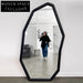 Modern Full Length Standing Mirror, Antique Wave Shaped Decorative Wall Mirror
