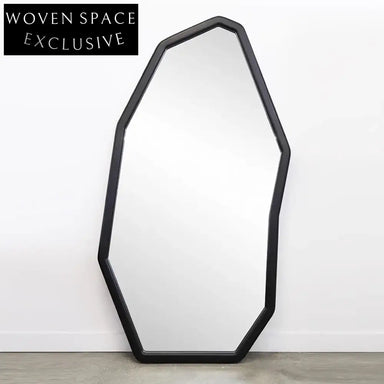 Modern Full Length Standing Mirror, Antique Wave Shaped Decorative Wall Mirror