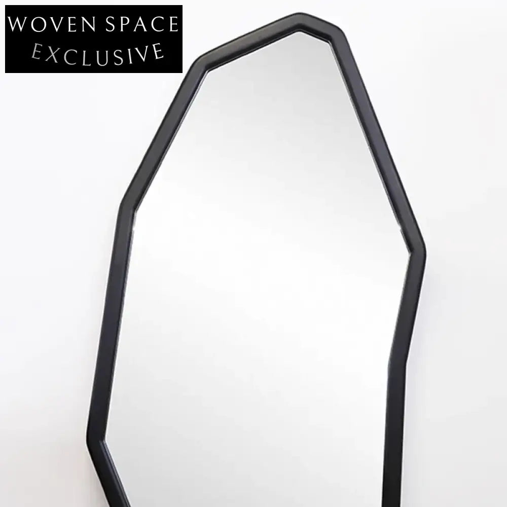 Modern Full Length Standing Mirror, Antique Wave Shaped Decorative Wall Mirror