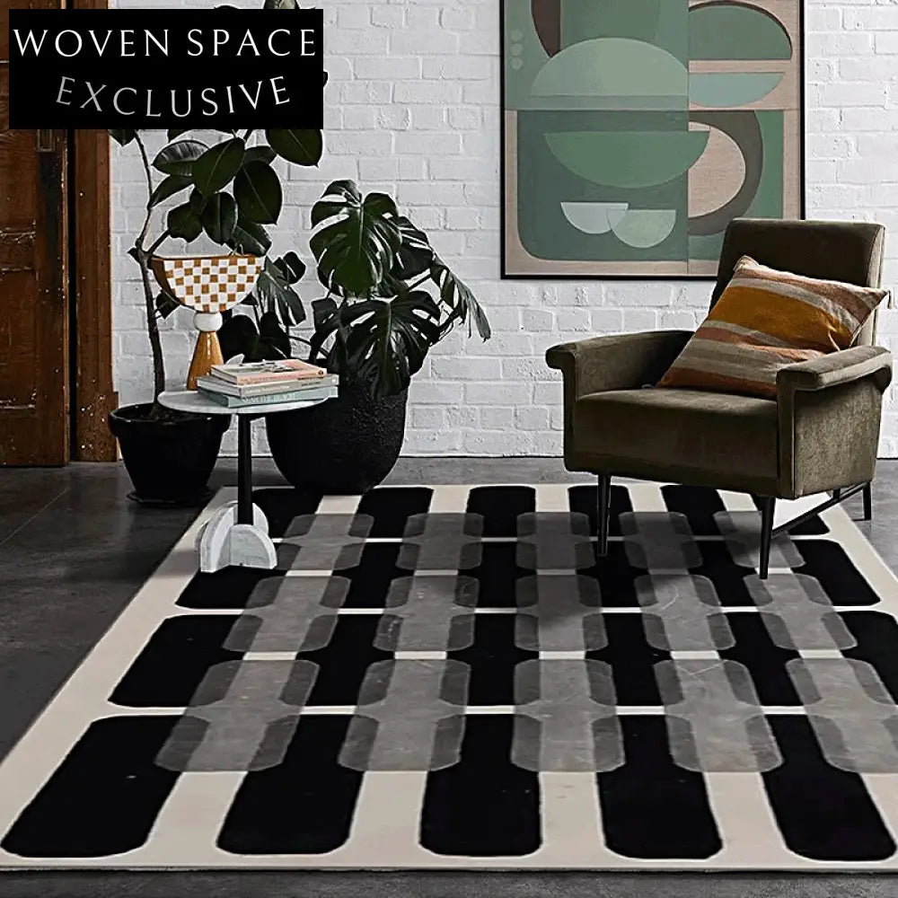 Modern Geometric Area Rug for Living Room and Bedroom Carpet