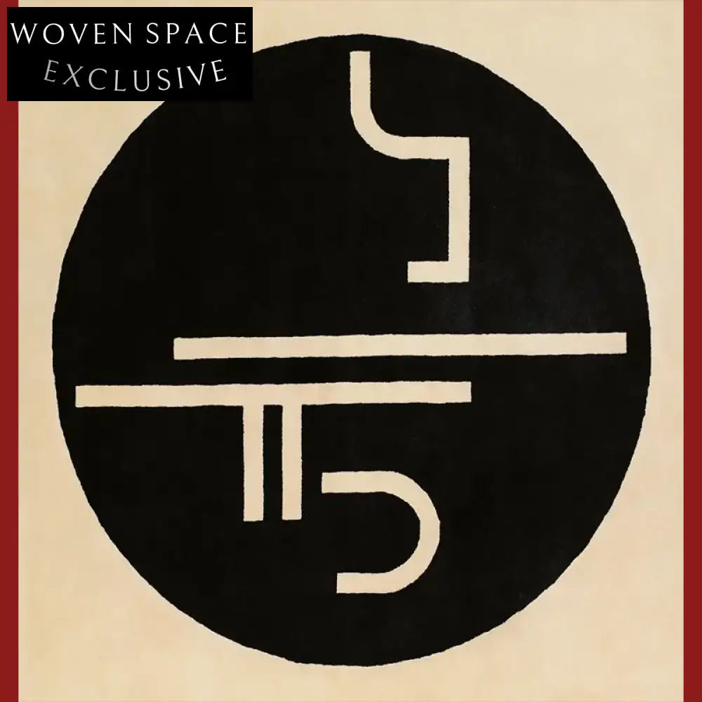 Modern Geometric Black Gray White Hand-Tufted Polyester Area Rug