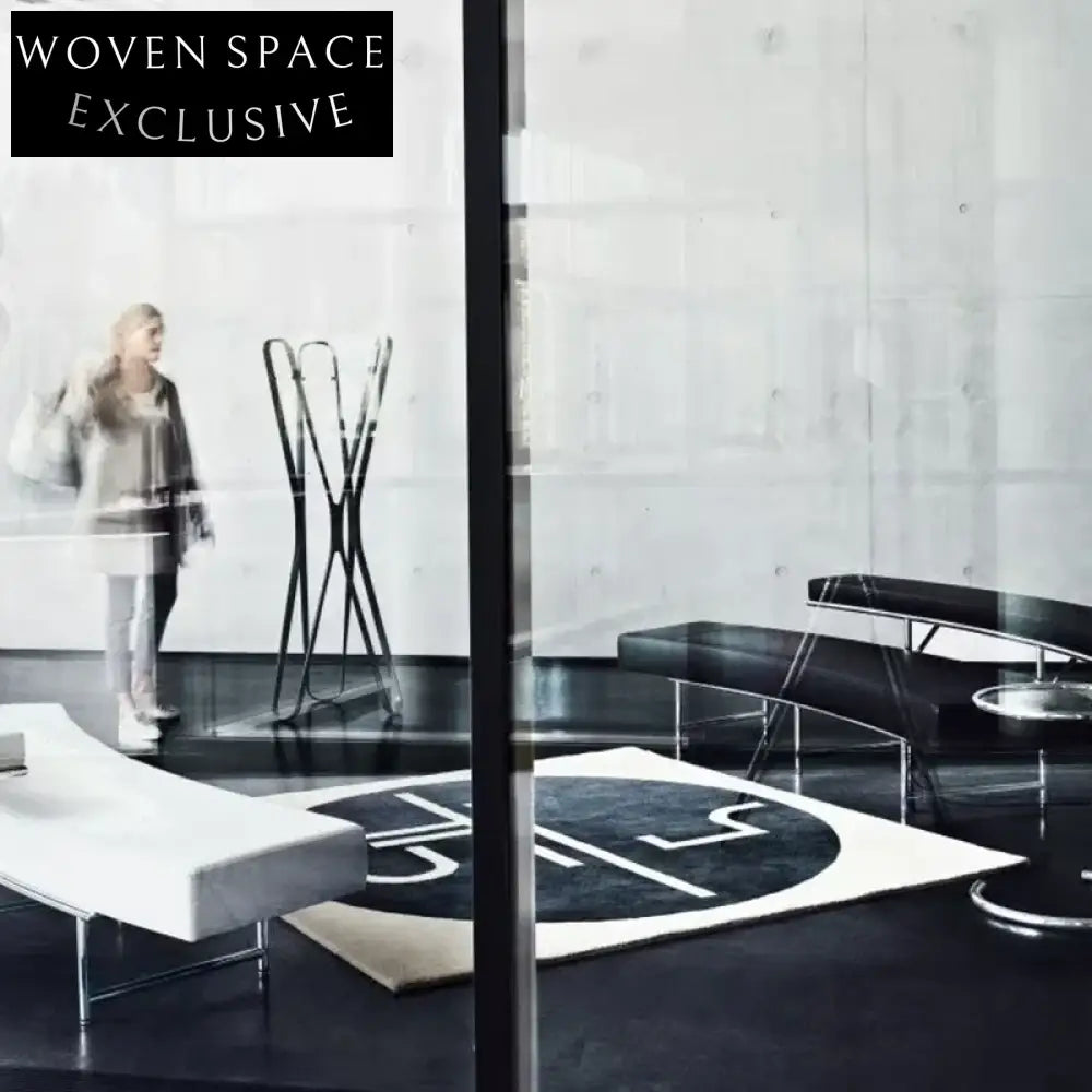 Modern Geometric Black Gray White Hand-Tufted Polyester Area Rug